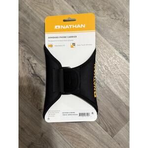 Nathan Armband Smart Phone Carrier One Size Black Fitness Running new